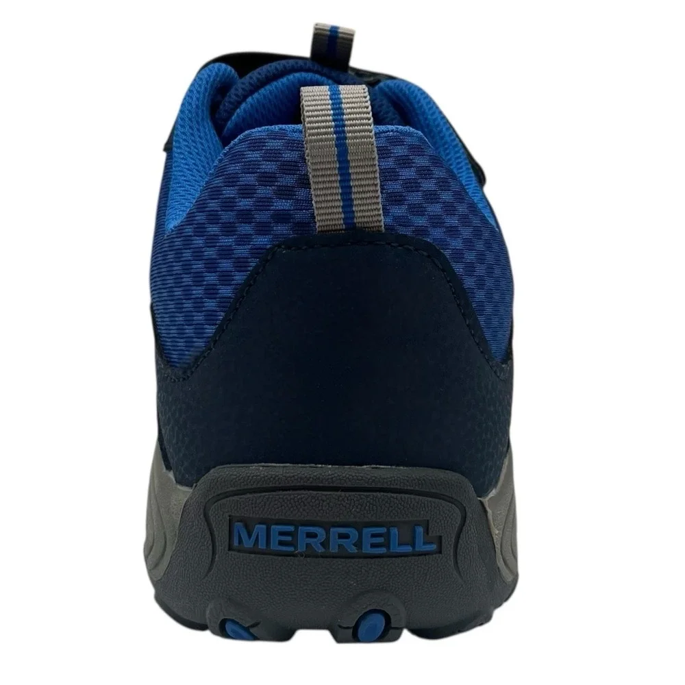 Merrell Big Boys Trail Chaser Hiking Leather Shoes Size 6.5 Blue Gray Slip-on